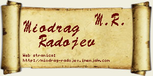 Miodrag Radojev vizit kartica